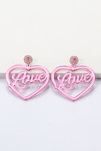Load image into Gallery viewer, Heart Shape Acrylic Dangle Earrings
