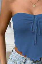 Load image into Gallery viewer, Straight Neck Tie Front Knit Top
