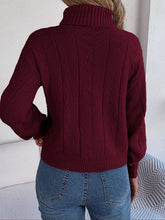 Load image into Gallery viewer, Cable-Knit Turtleneck Sweater
