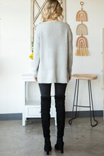 Load image into Gallery viewer, Buttoned Boat Neck Slit Sweater
