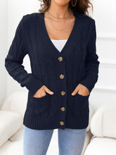 Load image into Gallery viewer, Button Down Cable-Knit Cardigan
