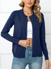 Load image into Gallery viewer, Button Down Round Neck Cardigan
