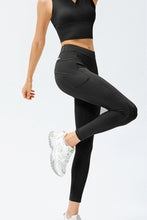 Load image into Gallery viewer, Full Size Slim Fit High Waist Long Sports Pants with Pockets
