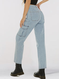 Straight Leg Jeans with Pockets