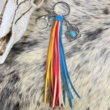 Load image into Gallery viewer, Turquoise Keychain with Tassel
