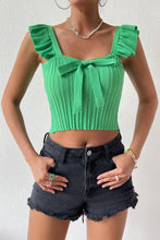 Load image into Gallery viewer, Square Neck Tie Front Knit Top
