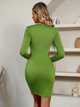 Load image into Gallery viewer, Cutout Twisted Front Plunge Neck Mini Dress
