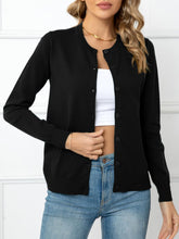 Load image into Gallery viewer, Button Down Round Neck Cardigan
