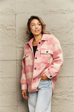 Load image into Gallery viewer, Plaid Collared Neck Button Down Jacket
