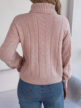 Load image into Gallery viewer, Cable-Knit Turtleneck Sweater
