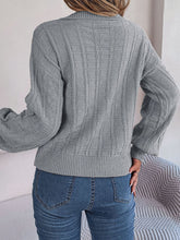 Load image into Gallery viewer, Johnny Collar Drop Shoulder Sweater
