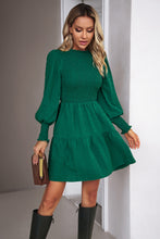 Load image into Gallery viewer, Smocked Lantern Sleeve Mini Dress
