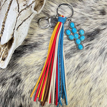 Load image into Gallery viewer, Turquoise Keychain with Tassel
