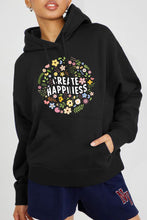 Load image into Gallery viewer, Simply Love Full Size CREATE HAPPINESS Graphic Hoodie
