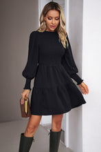 Load image into Gallery viewer, Smocked Lantern Sleeve Mini Dress
