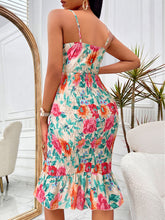 Load image into Gallery viewer, Floral Sweetheart Neck Cutout Dress
