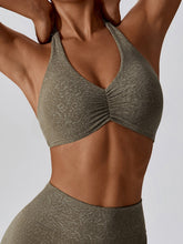 Load image into Gallery viewer, Halter Neck Sleeveless Sports Bra
