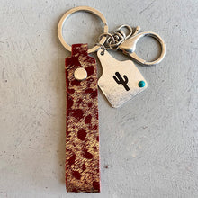 Load image into Gallery viewer, Genuine Leather Alloy Keychain
