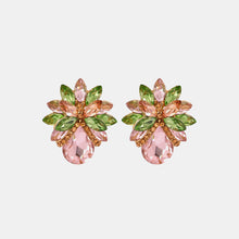 Load image into Gallery viewer, Flower Shape Glass Stone Stud Earrings
