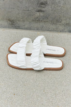 Load image into Gallery viewer, Weeboo Double Strap Scrunch Sandal in White
