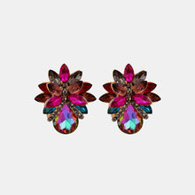 Load image into Gallery viewer, Flower Shape Glass Stone Stud Earrings
