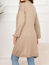 Load image into Gallery viewer, Dropped Shoulder Open Front Longline Cardigan
