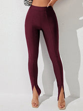 Load image into Gallery viewer, High Waist Slit Skinny Pants
