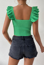 Load image into Gallery viewer, Square Neck Tie Front Knit Top
