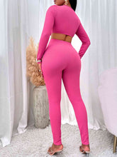 Load image into Gallery viewer, Cutout Cropped Top and Leggings Set
