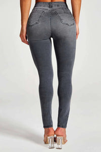 Button Fly Skinny Jeans