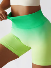 Load image into Gallery viewer, Gradient Wide Waistband Slim Fit Sports Shorts
