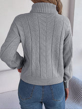 Load image into Gallery viewer, Cable-Knit Turtleneck Sweater
