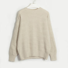 Load image into Gallery viewer, Round Neck Dropped Shoulder Sweater
