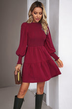 Load image into Gallery viewer, Smocked Lantern Sleeve Mini Dress
