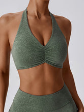 Load image into Gallery viewer, Halter Neck Sleeveless Sports Bra
