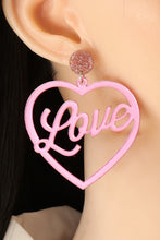 Load image into Gallery viewer, Heart Shape Acrylic Dangle Earrings
