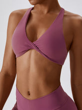 Load image into Gallery viewer, Yoga V-Neck Twisted Sleeveless Sports Bra
