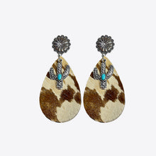 Load image into Gallery viewer, Turquoise Cactus Dangle Earrings
