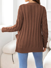 Load image into Gallery viewer, Button Down Cable-Knit Cardigan
