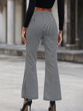 Load image into Gallery viewer, Houndstooth High Waist Flare Pants
