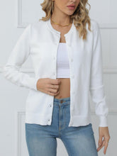 Load image into Gallery viewer, Button Down Round Neck Cardigan
