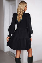 Load image into Gallery viewer, Smocked Lantern Sleeve Mini Dress
