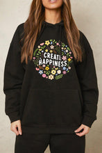 Load image into Gallery viewer, Simply Love Full Size CREATE HAPPINESS Graphic Hoodie
