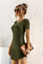 Load image into Gallery viewer, Round Neck Short Sleeve Mini Dress
