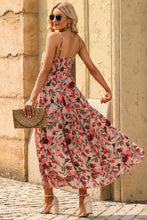 Load image into Gallery viewer, Floral Frill Trim Spaghetti Strap Dress
