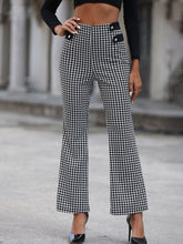 Load image into Gallery viewer, Houndstooth High Waist Flare Pants
