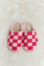 Load image into Gallery viewer, Melody Checkered Print Plush Slide Slippers
