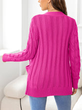 Load image into Gallery viewer, Button Down Cable-Knit Cardigan
