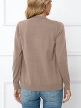 Load image into Gallery viewer, Button Down Round Neck Cardigan
